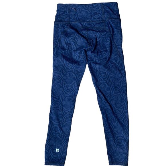 Sweaty Betty London the power leggings blue/black xs workout gym patterned - Picture 4 of 4